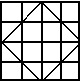 16 squares with diagonal