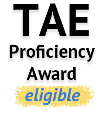 TAE Proficiency Award eligible