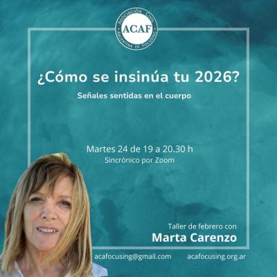 Taller teórico vivencial para público general :  ¿Cómo se insinúa el 2026?.  Señales sentidas en el cuerpo  