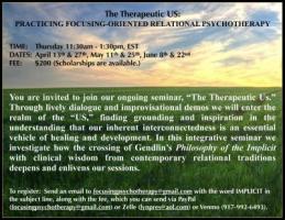 The Therapeutic US: PRACTICING FOCUSING-ORIENTED RELATIONAL PSYCHOTHERAPY