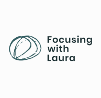 hand drawn circles as the logo with the text Focusing With Laura