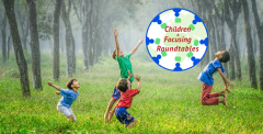 Children Roundtable with jumping children